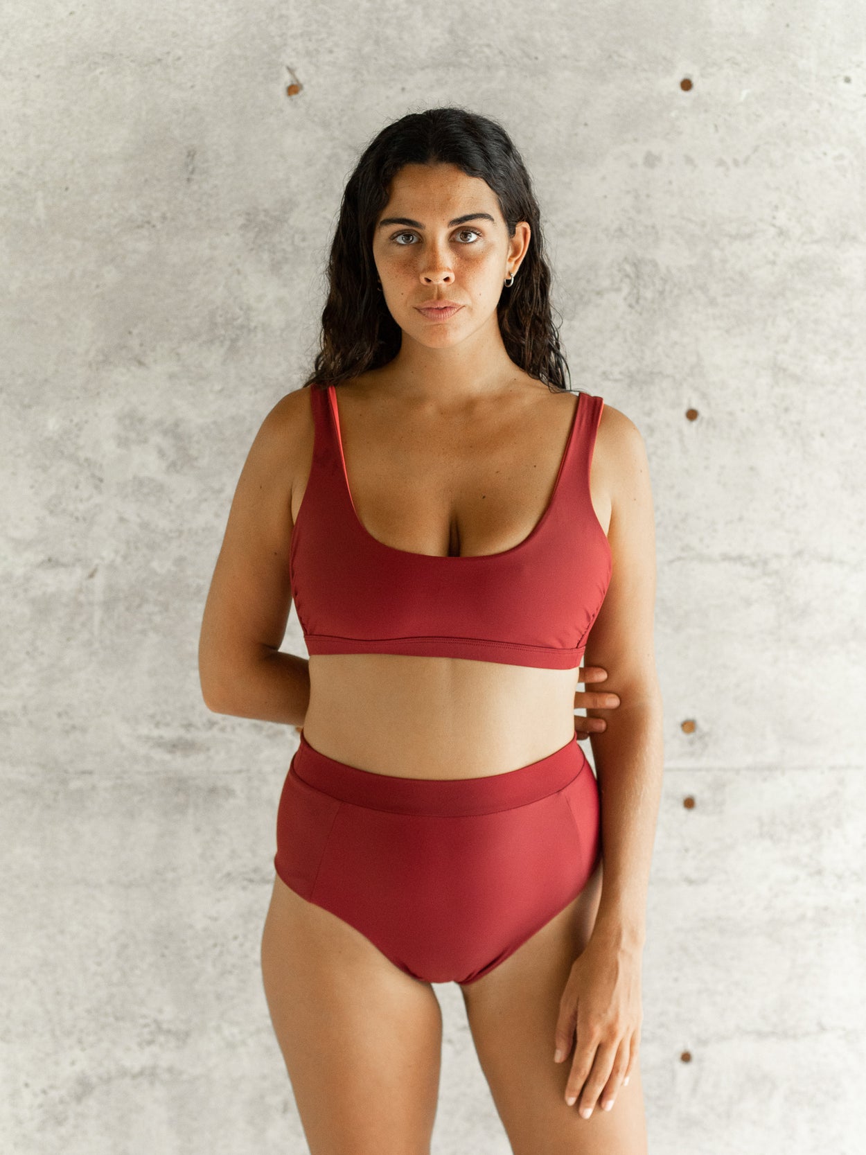 TOFINO Eco High-Waist Bottom | Vino