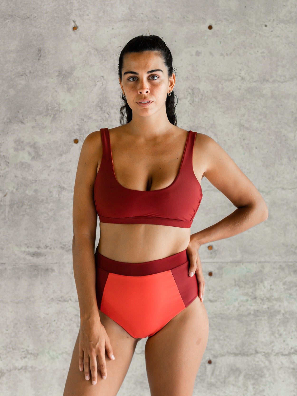 TOFINO Eco High-Waist Bottom | Vino