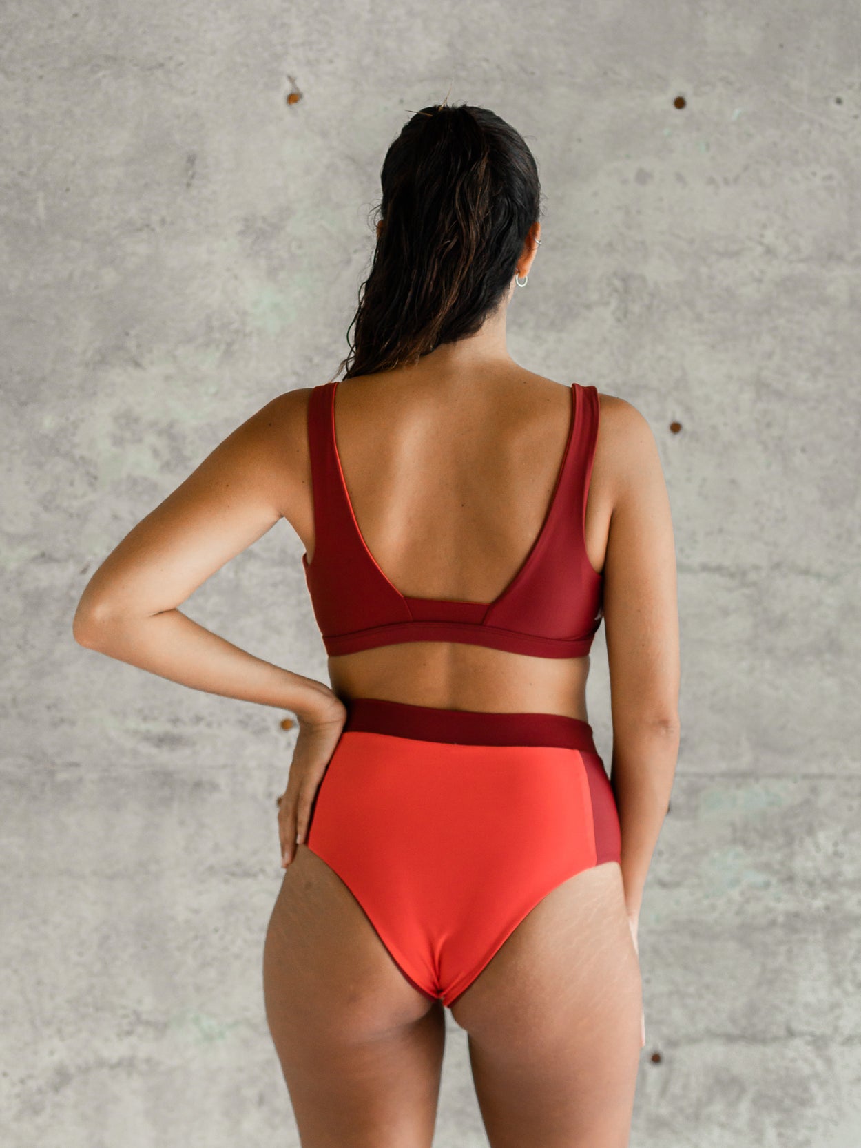 TOFINO Eco High-Waist Bottom | Vino